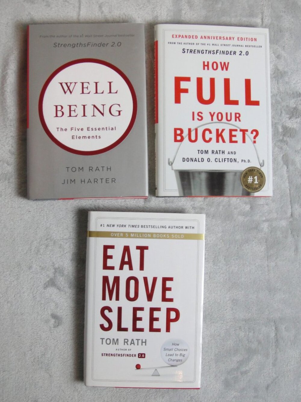 Tom Rath 3-Book Bundle: Wellbeing, Eat Move Sleep, How Full Is Your Bucket?
